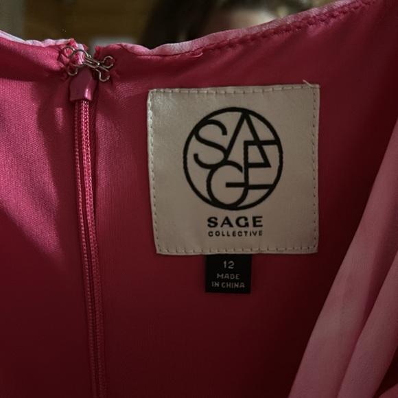 Sage Collective Pink Tie Dye Spaghetti Strap Midi Slip Dress - Picture 6 of 7